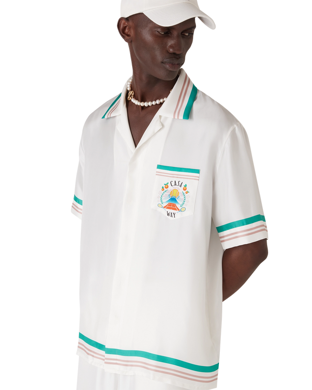Casablanca Casa Way Short-Sleeve Silk Shirt– Casablanca