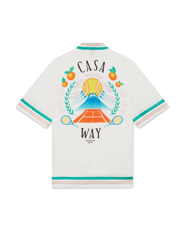 casablanca Casa Way Short-Sleeve Silk Shirt– Casablanca