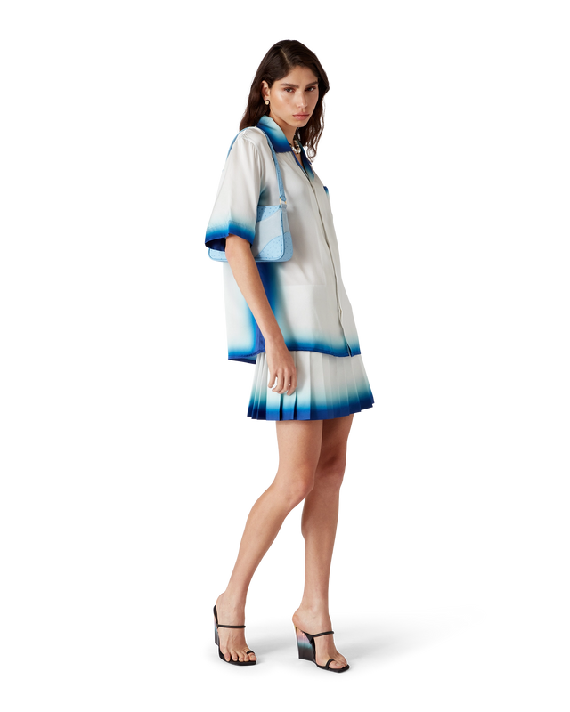 Casablanca Casa Way Skate Pleated Silk Skirt– Casablanca