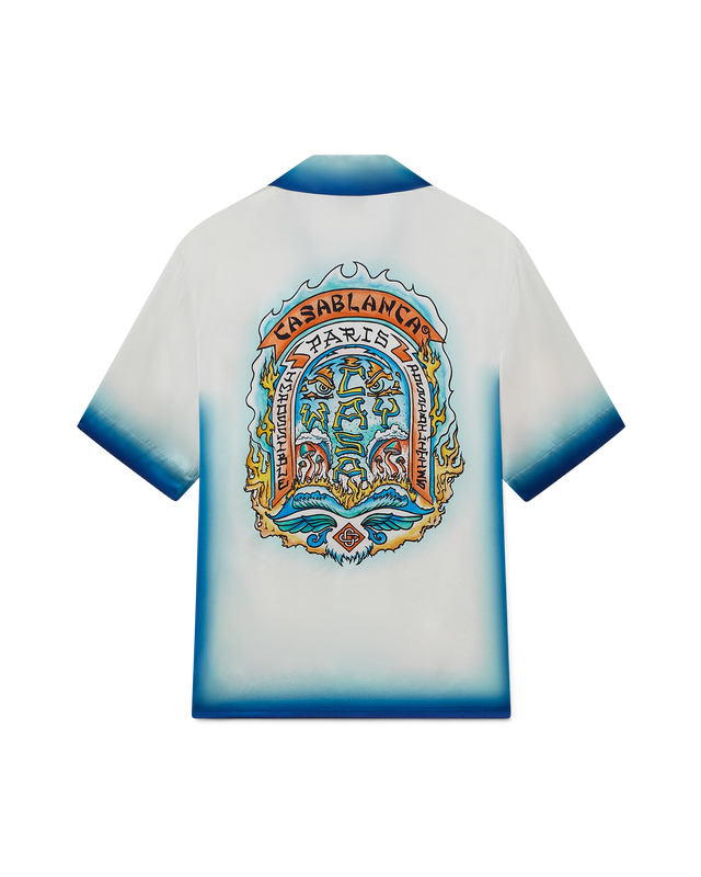 casablanca Casa Way Skate Short Sleeve Silk Shirt | Casablanca Paris