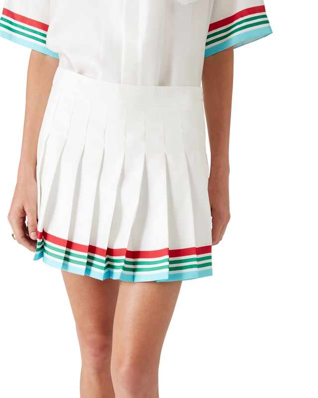 Casablanca Casa Way World Series Pleated Silk Skirt– Casablanca