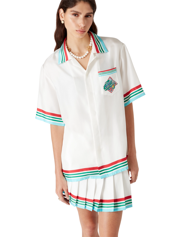 Casablanca Casa Way World Series Short Sleeve Silk Shirt | Casablanca Paris