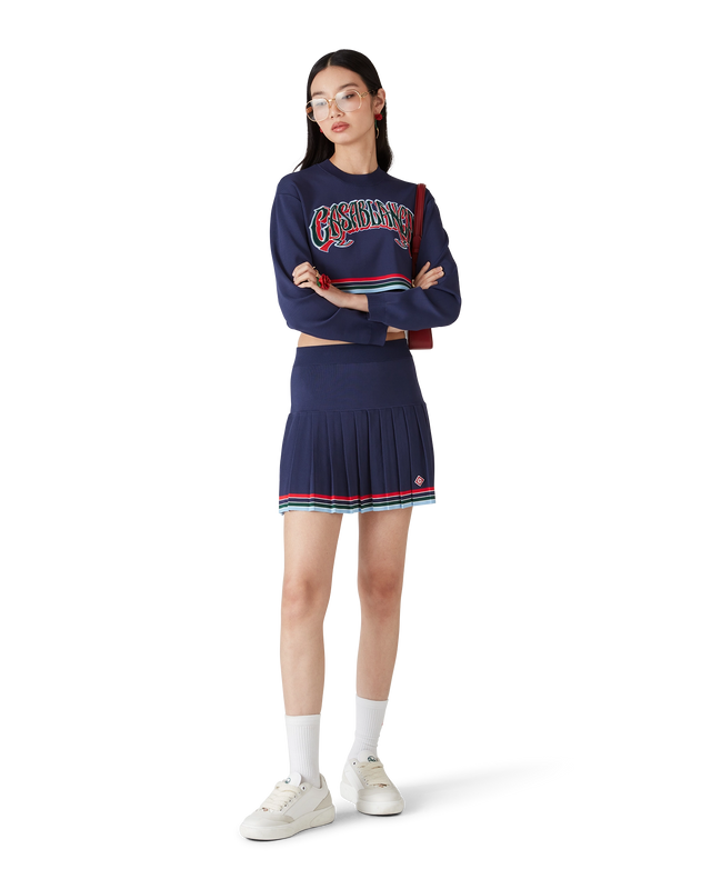Casablanca Baseball Pleated Skirt– Casablanca