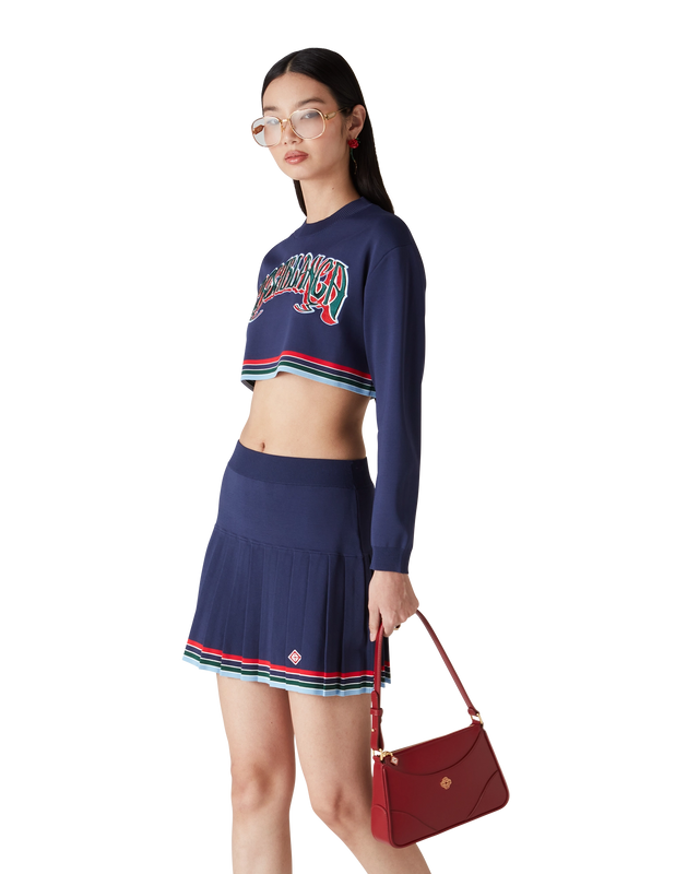 Casablanca Baseball Pleated Skirt– Casablanca