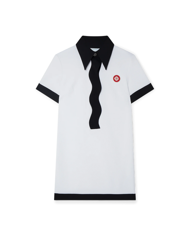 casablanca Black & White Wave Polo Dress– Casablanca