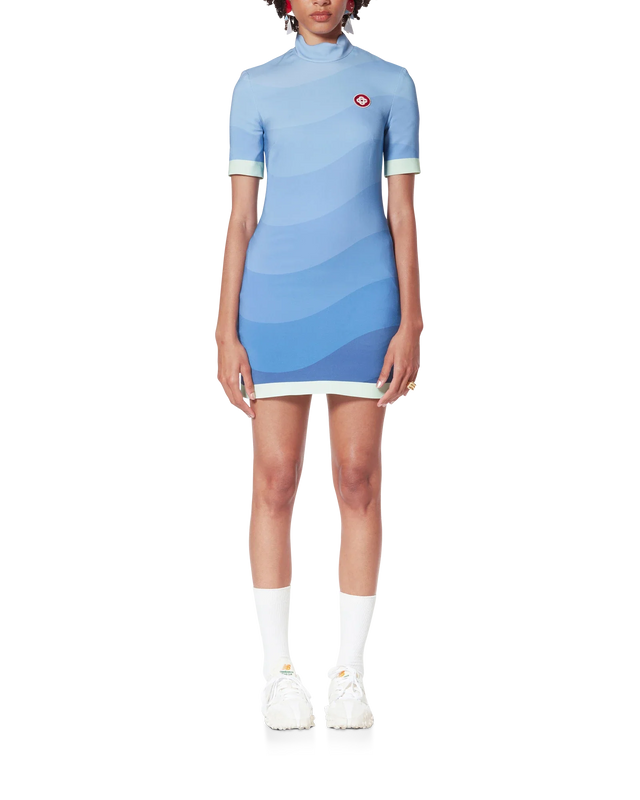 Casablanca Blue Gradient Wave Dress– Casablanca