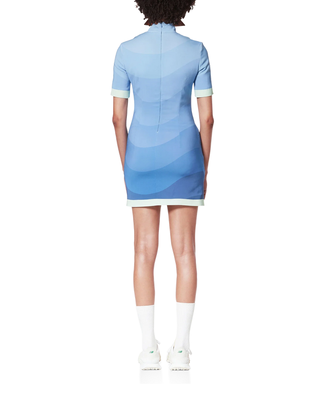 Casablanca Blue Gradient Wave Dress– Casablanca