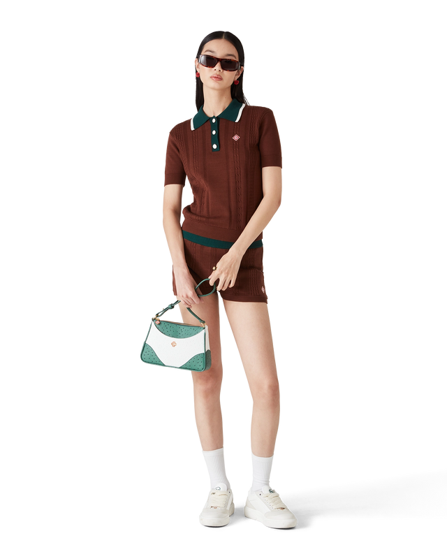 Casablanca Cable Knit Polo Shirt | Casablanca Paris