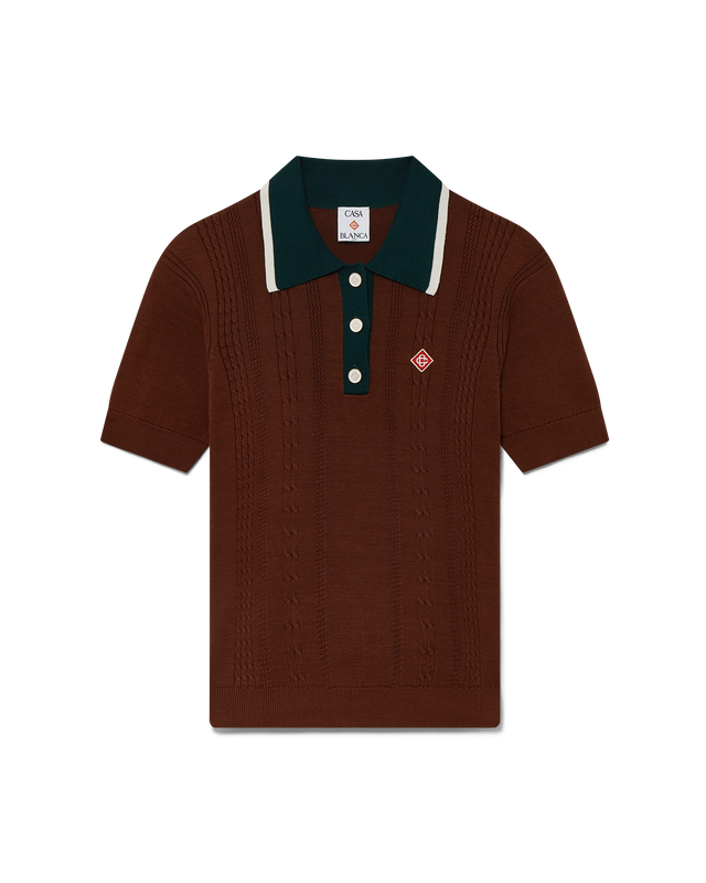casablanca Cable Knit Polo Shirt | Casablanca Paris