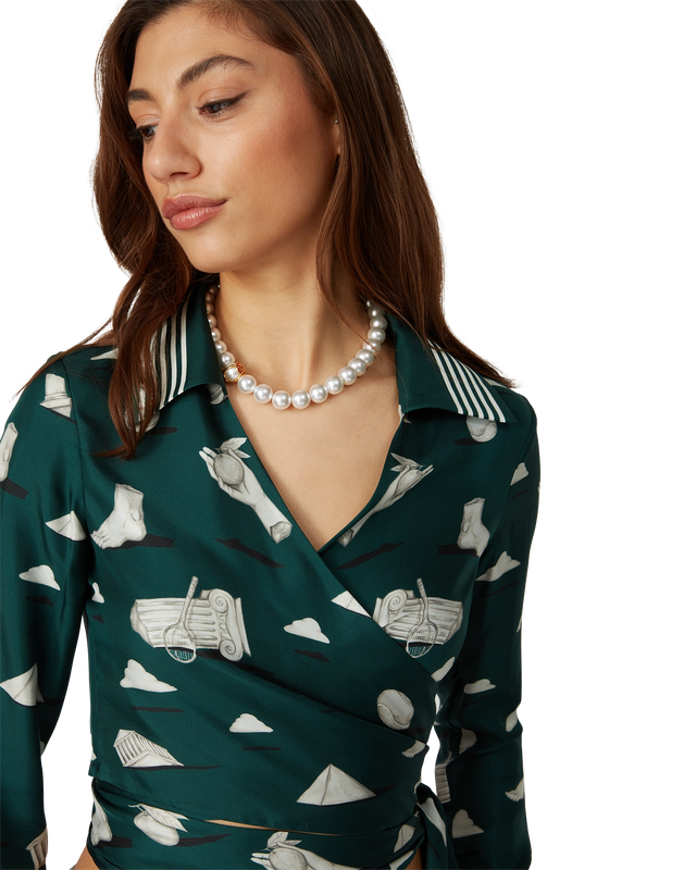 Casablanca Caged Pearl Necklace | Casablanca Paris