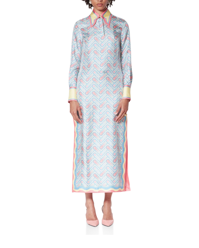 Casablanca Candy Ping Pong Silk Dress– Casablanca