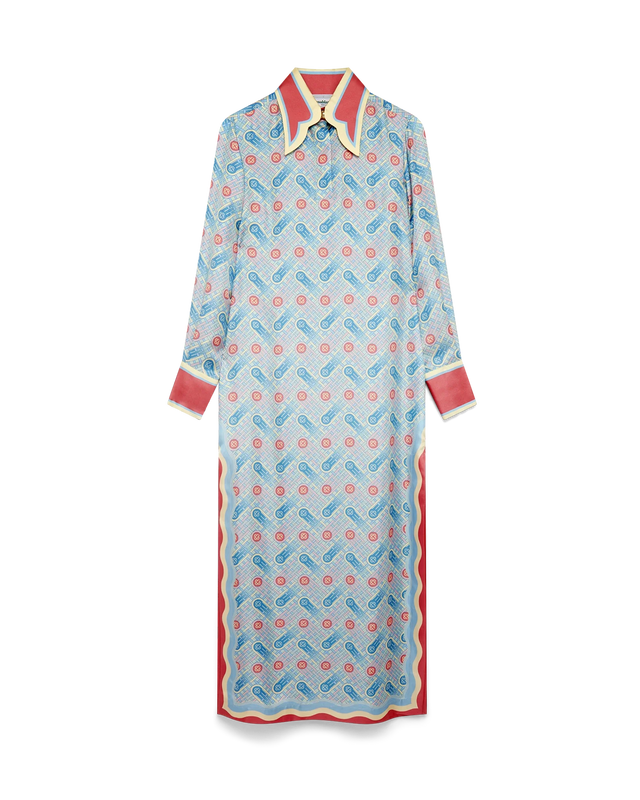 casablanca Candy Ping Pong Silk Dress– Casablanca