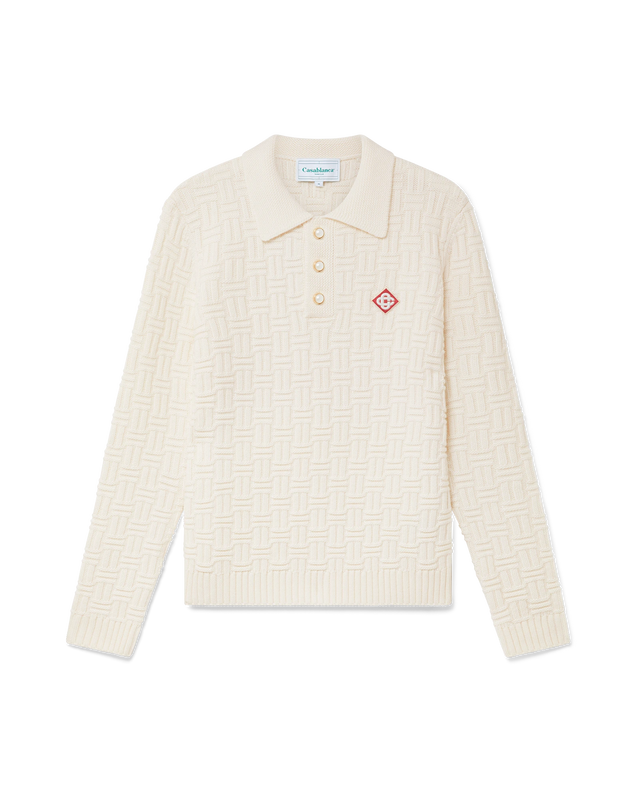 casablanca Column Knit Polo Shirt | Casablanca Paris