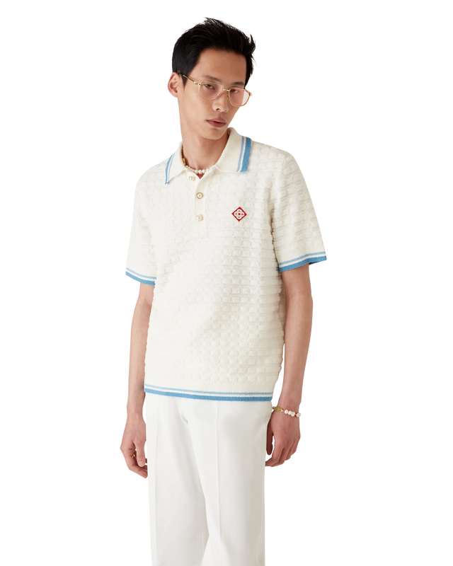 Casablanca Cotton Boucle Polo Shirt– Casablanca