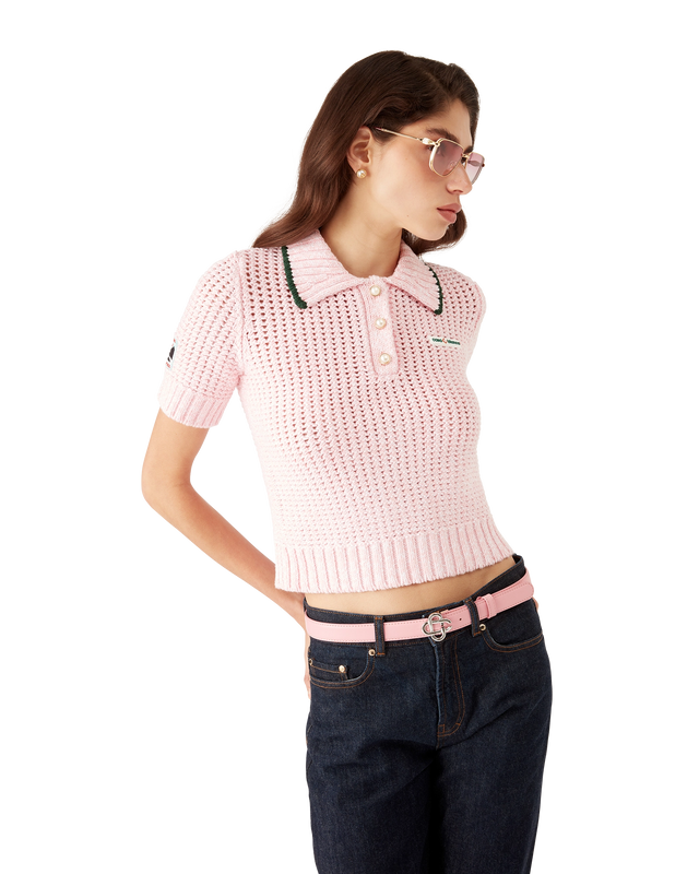 Casablanca Cotton Mouliné Polo Shirt– Casablanca