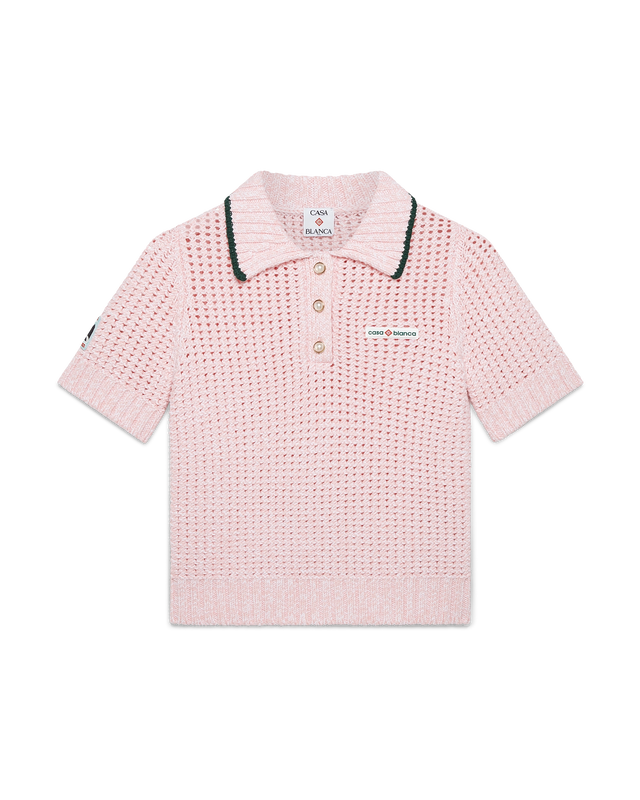 casablanca Cotton Mouliné Polo Shirt– Casablanca