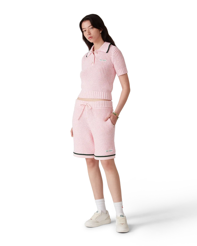 Casablanca Cotton Mouliné Polo Shorts– Casablanca