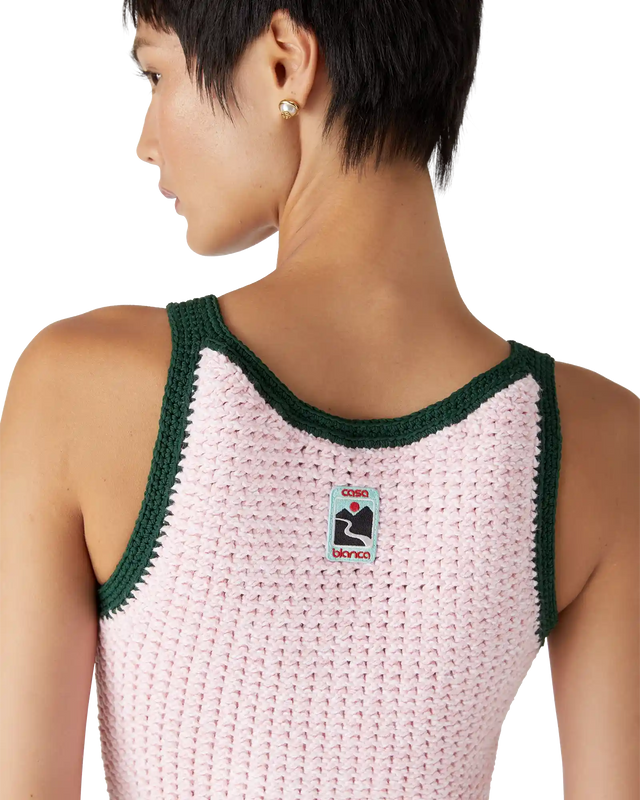 Casablanca Cotton Mouliné Tank Dress– Casablanca