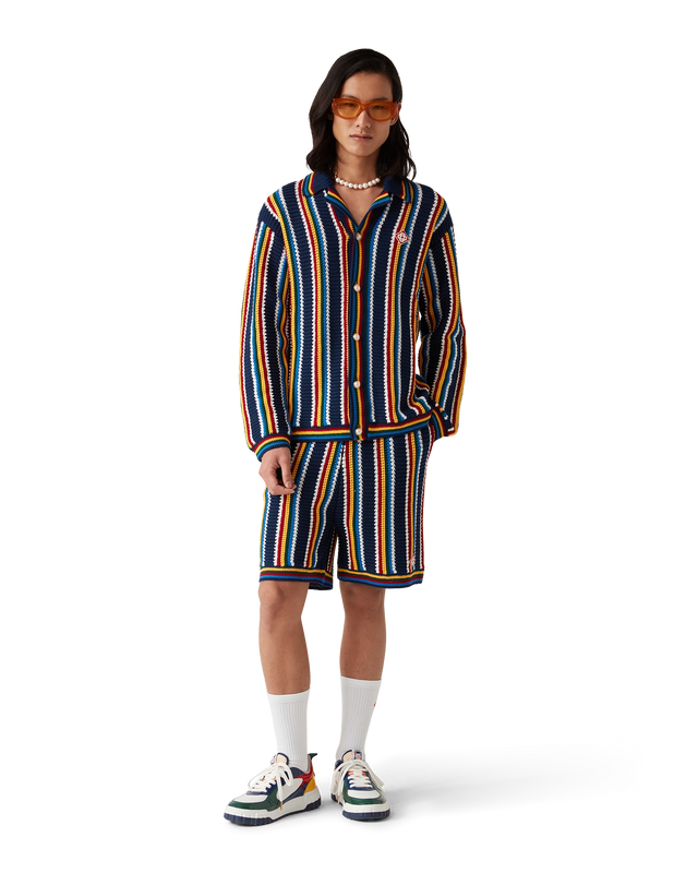 Casablanca Crochet Stripe Shirt | Casablanca Paris