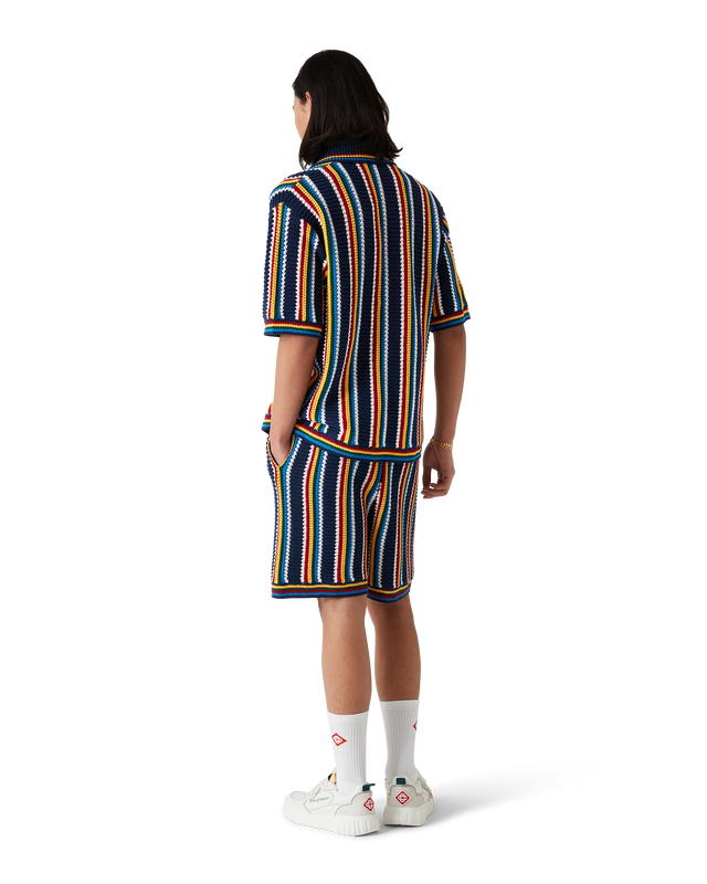 Casablanca Crochet Stripe Shorts | Casablanca Paris
