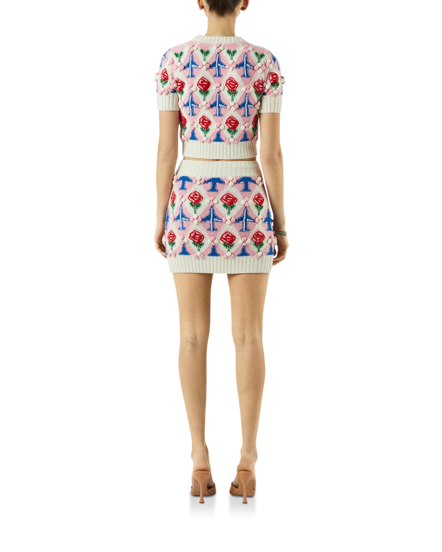 Casablanca Cropped Argyle Jumper | Casablanca Paris