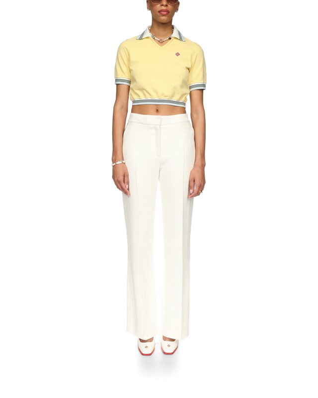 Casablanca Cropped Pique Polo | Casablanca Paris