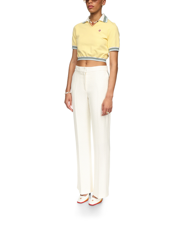 Casablanca Cropped Pique Polo | Casablanca Paris