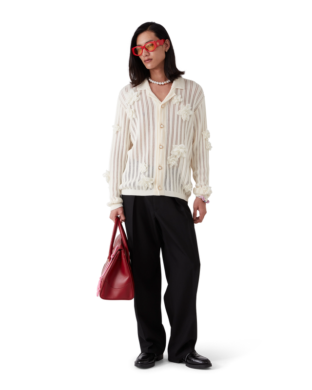 Casablanca Flower Lace Knit Shirt | Casablanca Paris