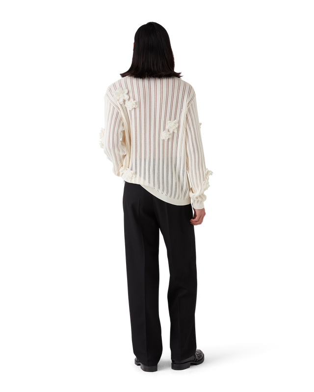 Casablanca Flower Lace Knit Shirt | Casablanca Paris