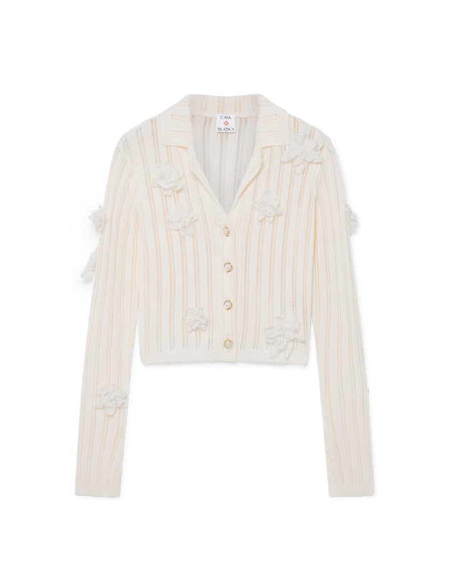 casablanca Flower Lace Knit Shirt | Casablanca Paris