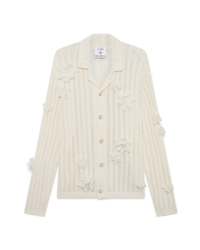 casablanca Flower Lace Knit Shirt | Casablanca Paris