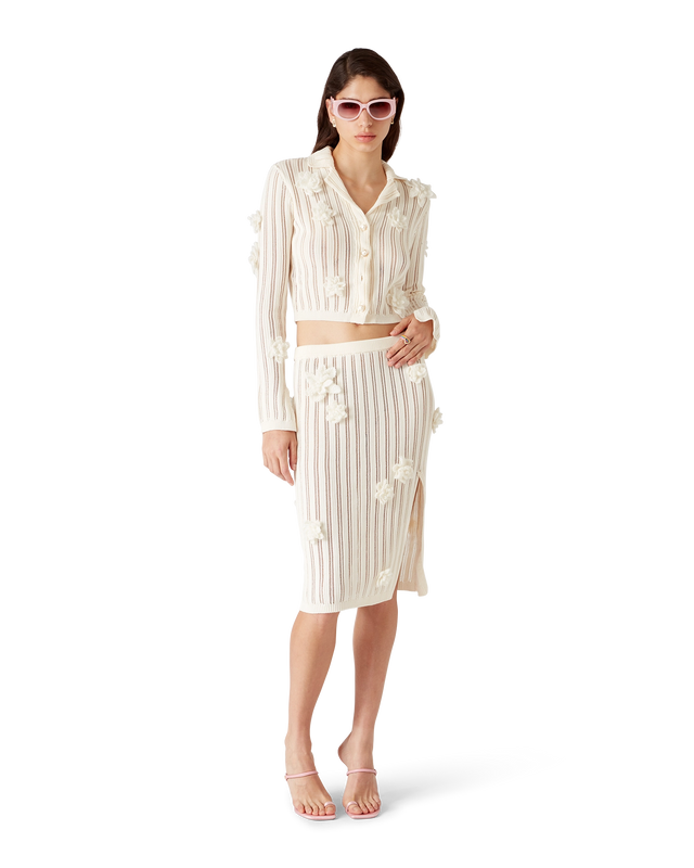 Casablanca Flower Lace Knit Skirt– Casablanca