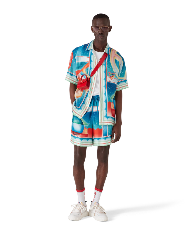 Casablanca Galaxy Court Silk Shorts– Casablanca