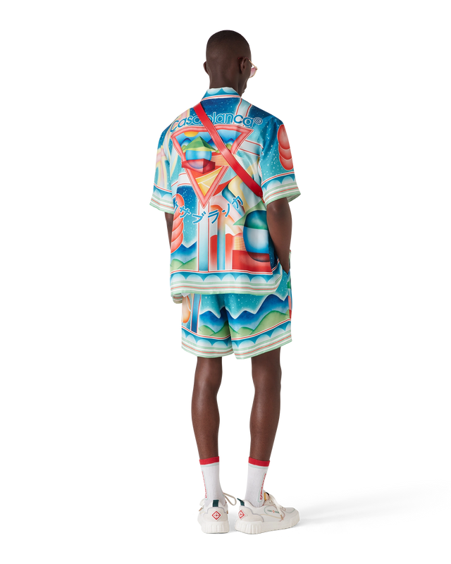 Casablanca Galaxy Court Silk Shorts– Casablanca