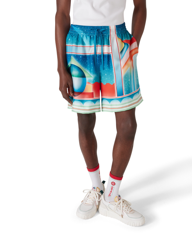 Casablanca Galaxy Court Silk Shorts– Casablanca