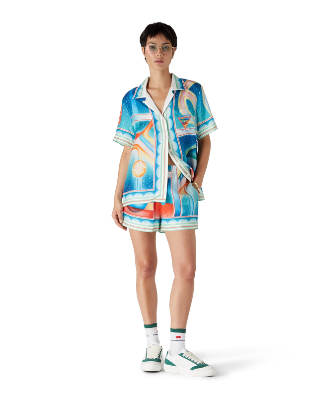 Casablanca Galaxy Court Silk Shorts– Casablanca