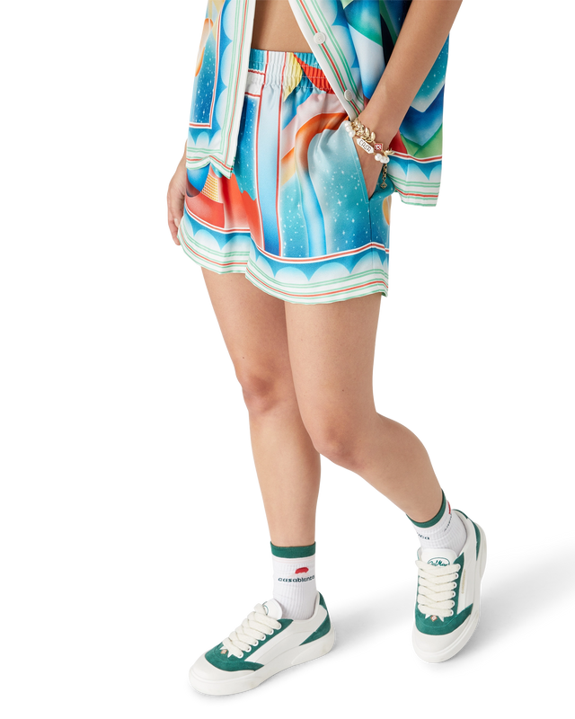 Casablanca Galaxy Court Silk Shorts– Casablanca