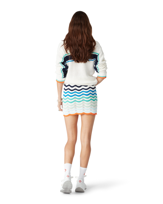 Casablanca Gradient Wave Crochet Skirt– Casablanca