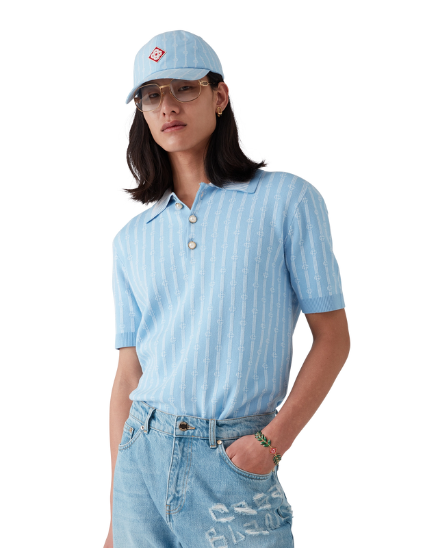 Casablanca Laurel Stripe Logo Patch Cap– Casablanca
