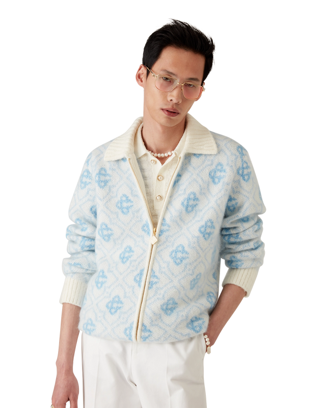 Casablanca Mohair Monogram Zip Jumper– Casablanca