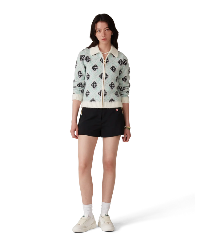 Casablanca Mohair Monogram Zip Jumper– Casablanca