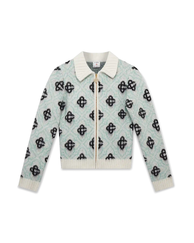 casablanca Mohair Monogram Zip Jumper– Casablanca