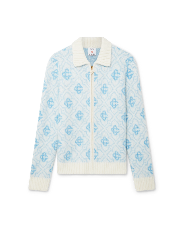 casablanca Mohair Monogram Zip Jumper– Casablanca
