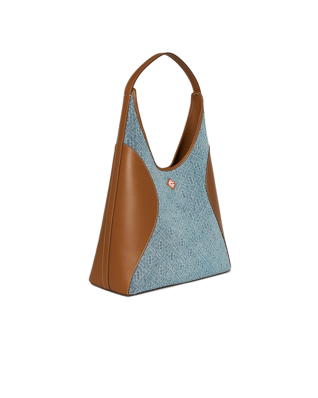 Casablanca Monogram Denim Hobo Bag– Casablanca