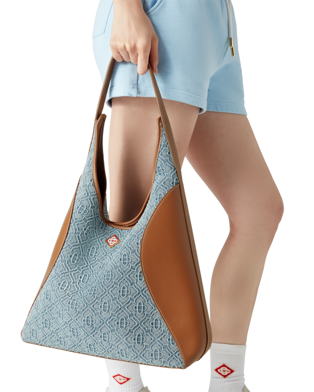 Casablanca Monogram Denim Hobo Bag– Casablanca
