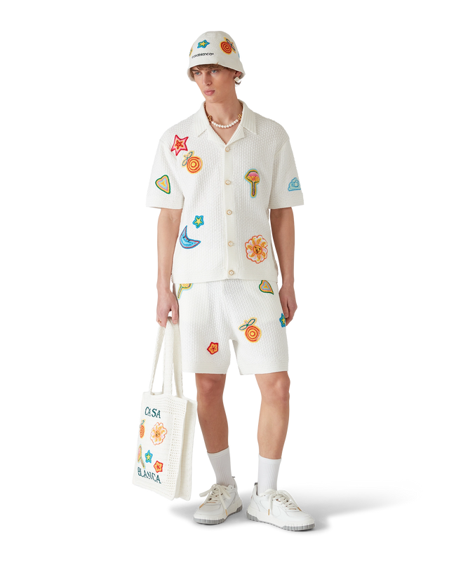 Casablanca Motif Crochet Shorts | Casablanca Paris