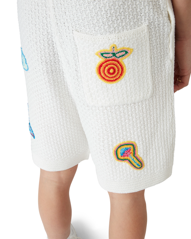 Casablanca Motif Crochet Shorts | Casablanca Paris