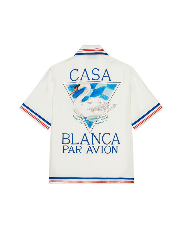 casablanca Casablanca Par Avion Cuban Collar Silk Shirt | Casablanca Paris
