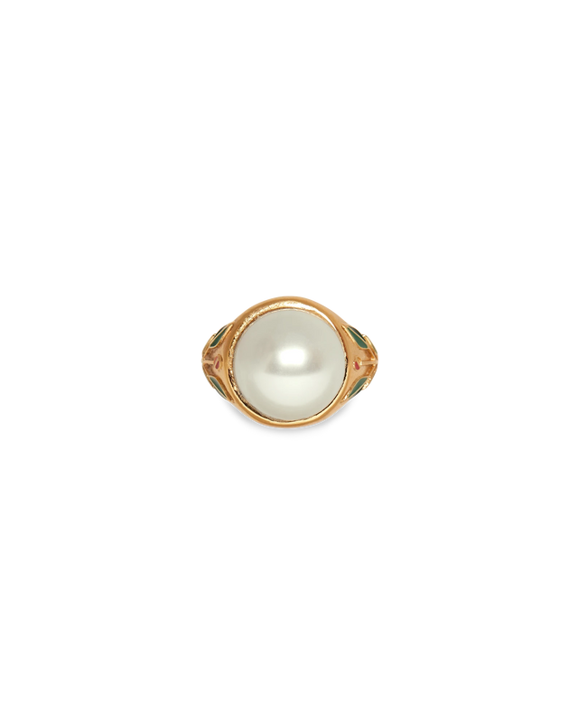 Casablanca Pearl Signet Ring | Casablanca Paris