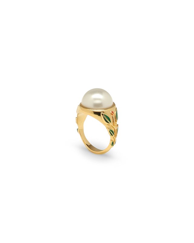 casablanca Pearl Signet Ring | Casablanca Paris